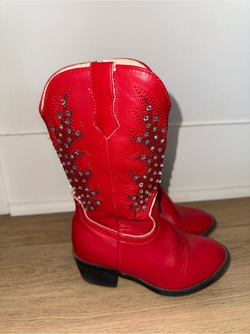 Red Studded Cowboy Boots for Girls size 10 - from Amazon